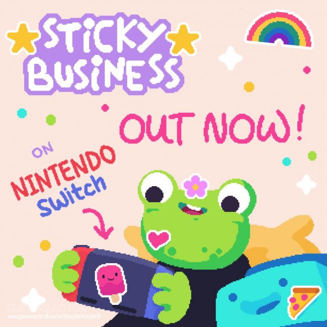 Lance ta propre boutique d'autocollants avec Sticky Business, disponible dès maintenant sur Nintendo Switch.
